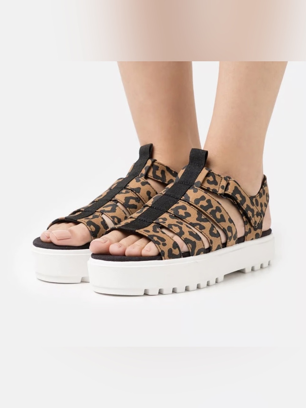 TOMS Fisherman Lug Leopard Print Sandals